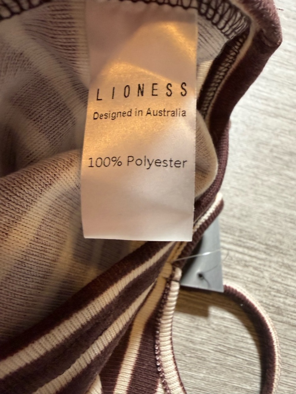 Lioness Brown and Cream Striped Ribbed Camisole - Picture 6 of 6